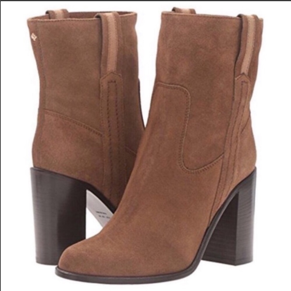 New Kate Spade Basise brown suede heeled boots 6